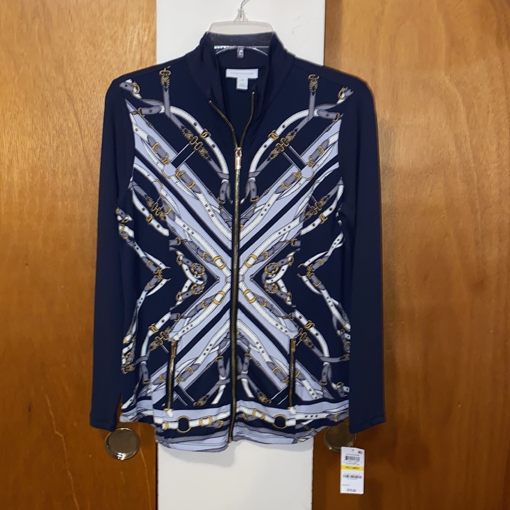 💙💛🩶NWT Charter Club Light Zippered Jacket